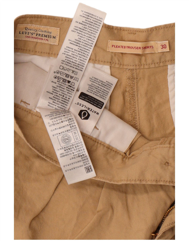 LEVI'S Mens Pegged Chino Shorts WS30 Medium Beige Cotton