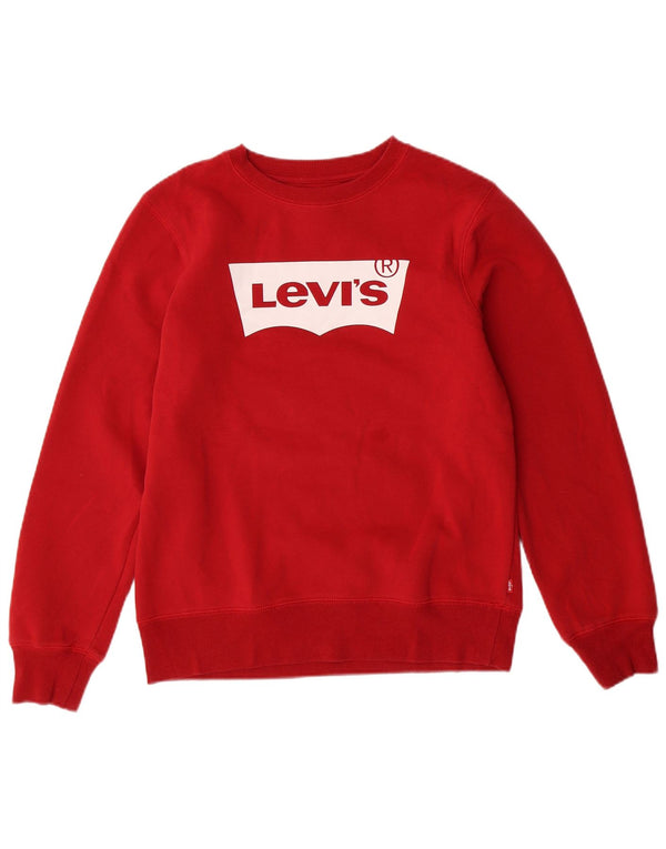 LEVI'S Sweatshirt Graphique Garçon 13-14 ans Rouge Coton