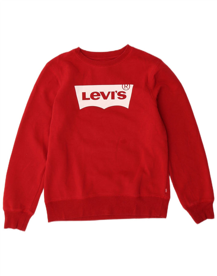 LEVI'S Sweatshirt Graphique Garçon 13-14 ans Rouge Coton