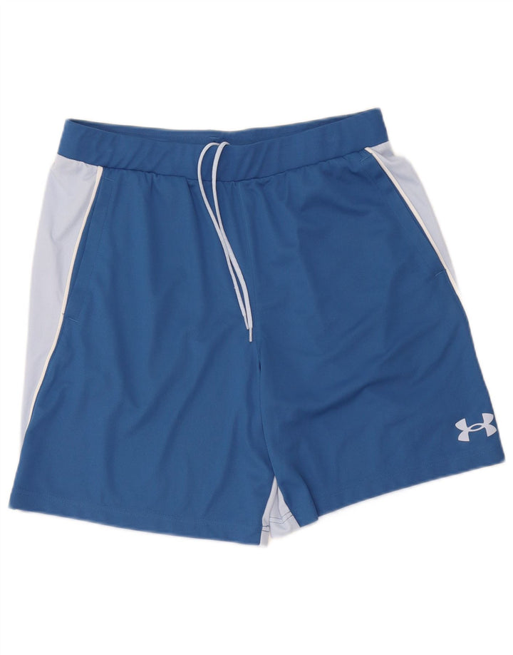 Under Armour Short de Sport Homme Large Bleu Colorblock Polyester