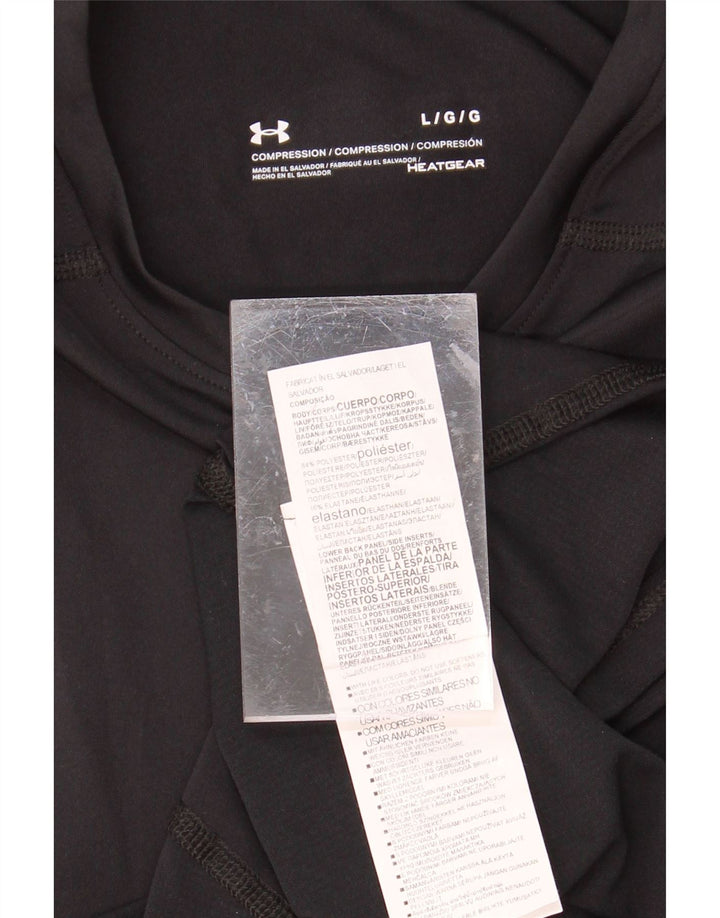 UNDER ARMOUR Womens Heat Gear Vest Top UK 14 Large Black Polyester Vintage Under Armour and Second-Hand Under Armour from Messina Hembry 