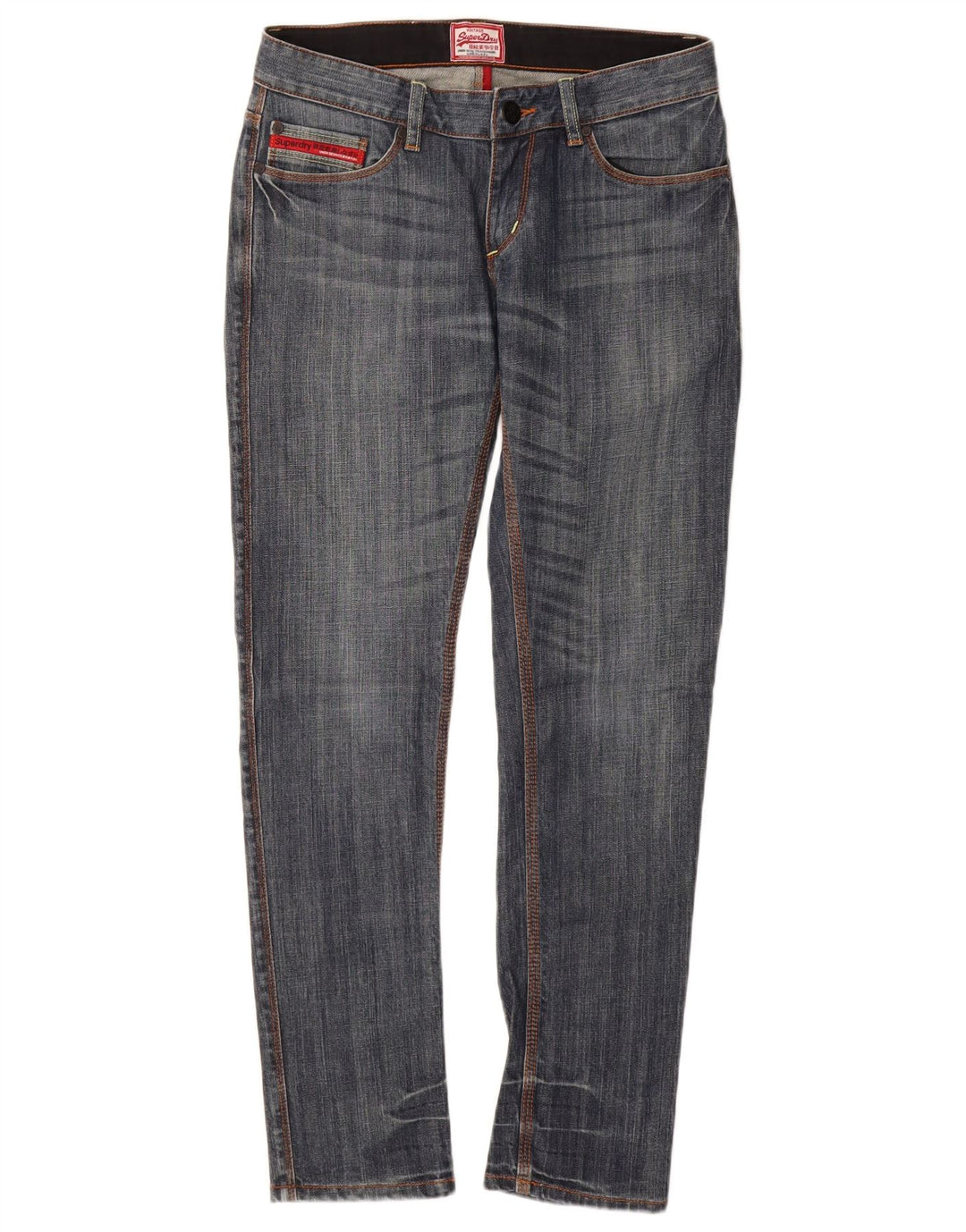 Superdry Jean Slim Femme W28 L30 Bleu Coton