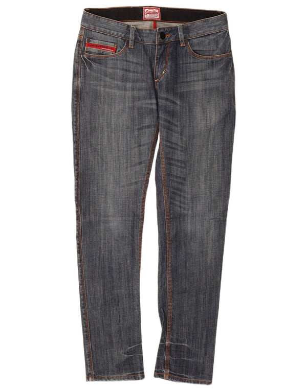 Superdry Jean Slim Femme W28 L30 Bleu Coton