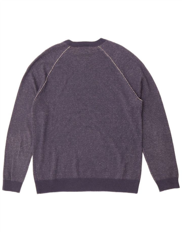 White Stuff Pull à col rond pour homme en coton bleu marine Taille L