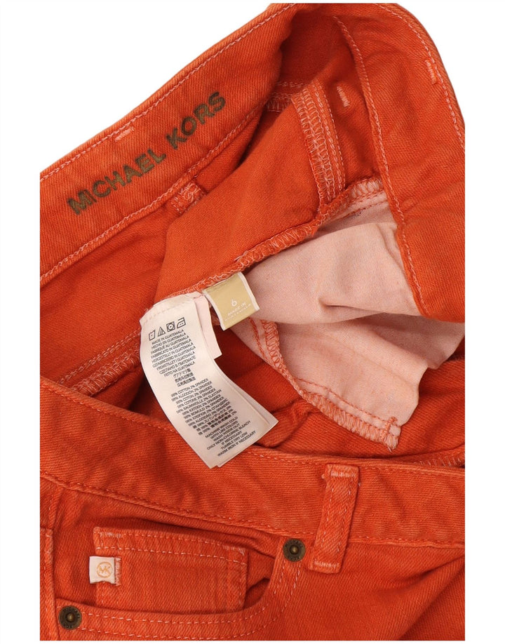 Michael Kors Jean slim pour femme US 6 Medium W34 L32 Orange Coton
