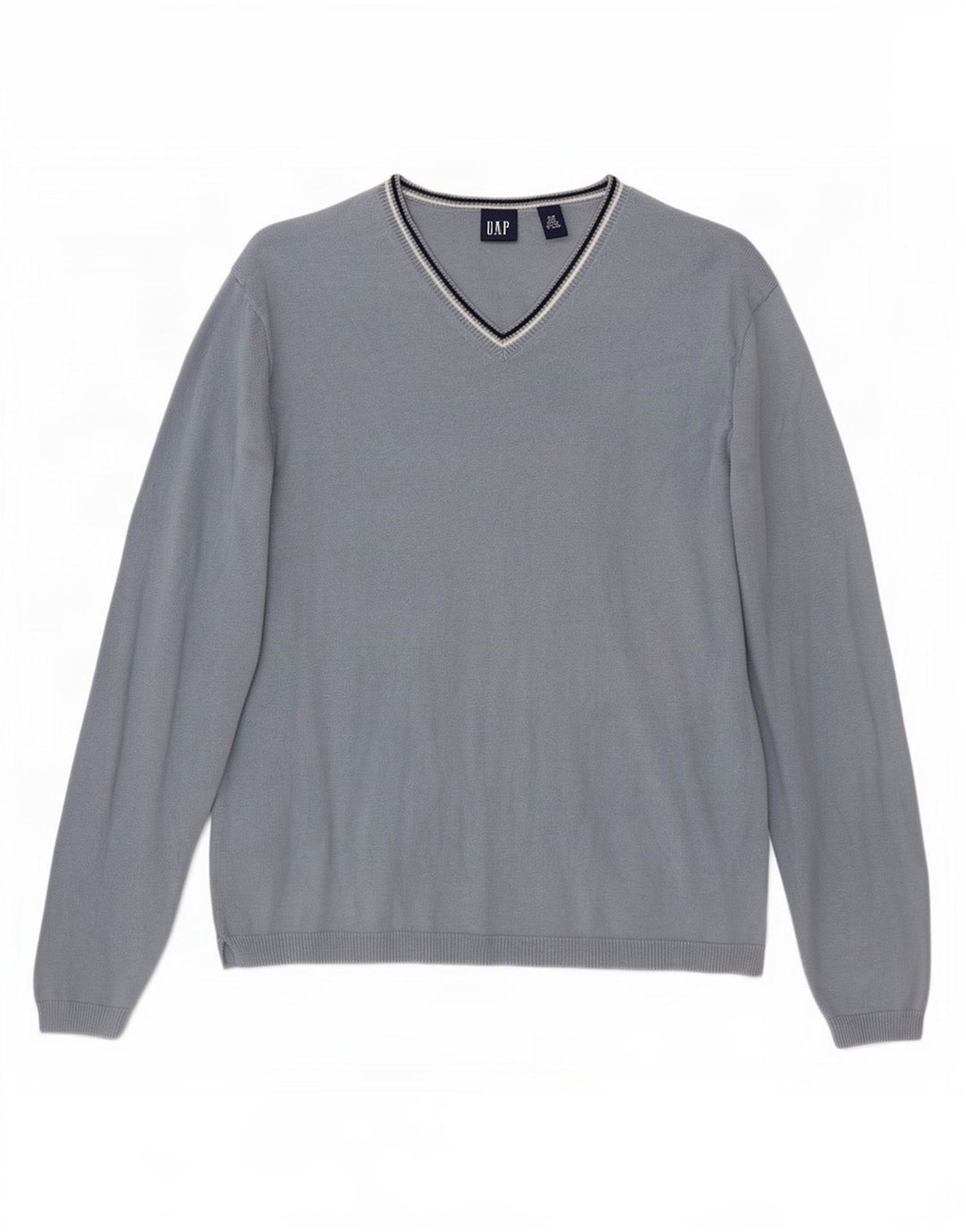 Gap Pull Col V Homme XS Bleu Coton