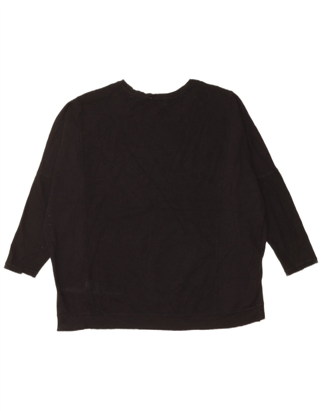 Zara Sweat-shirt surdimensionné à manches 3/4 pour femme UK 14 Noir moyen