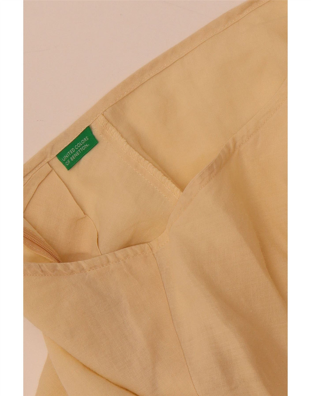 Benetton Jupe Trapèze W28 Jaune Moyen Femme