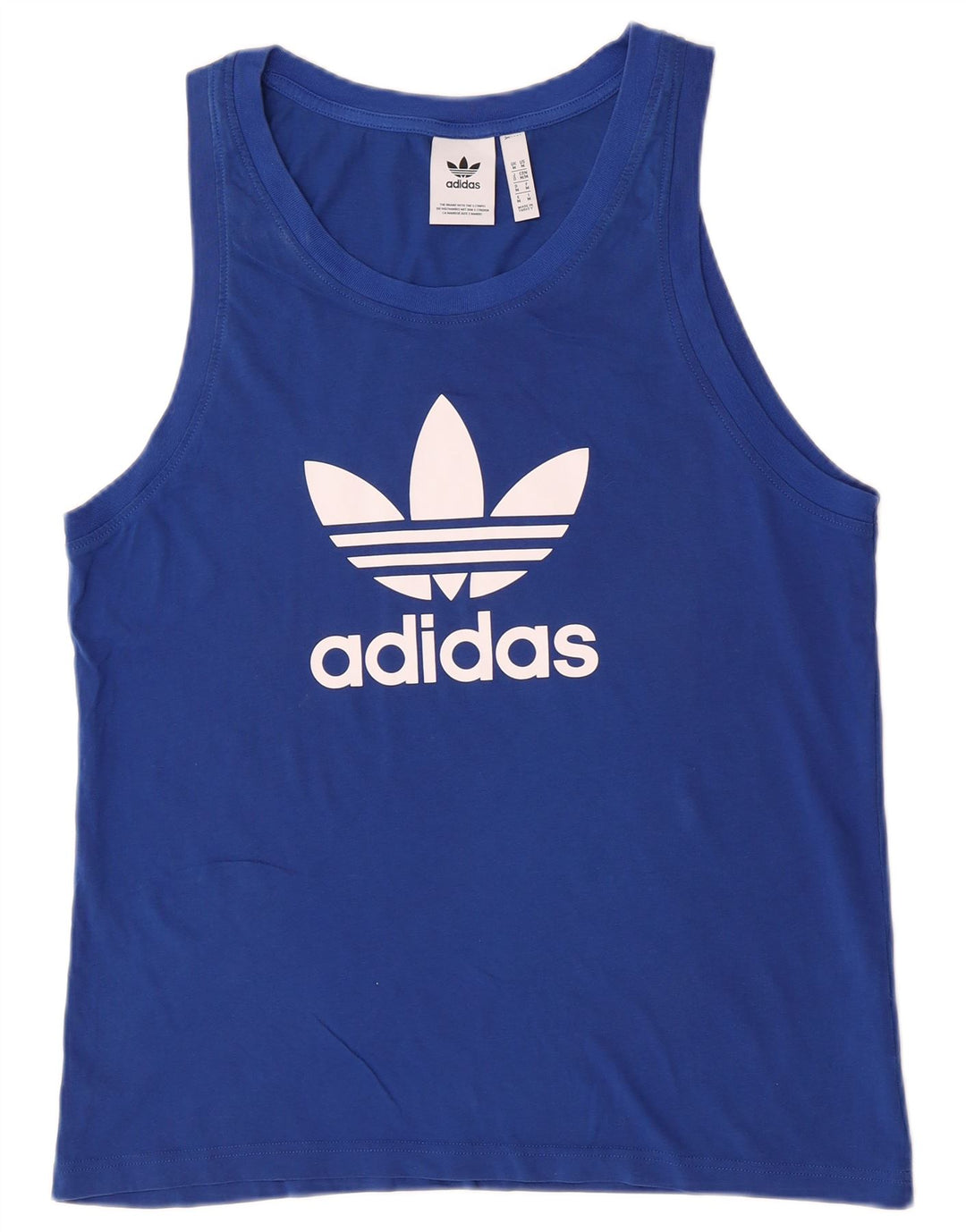 Adidas Débardeur Graphique Homme Bleu Moyen Coton