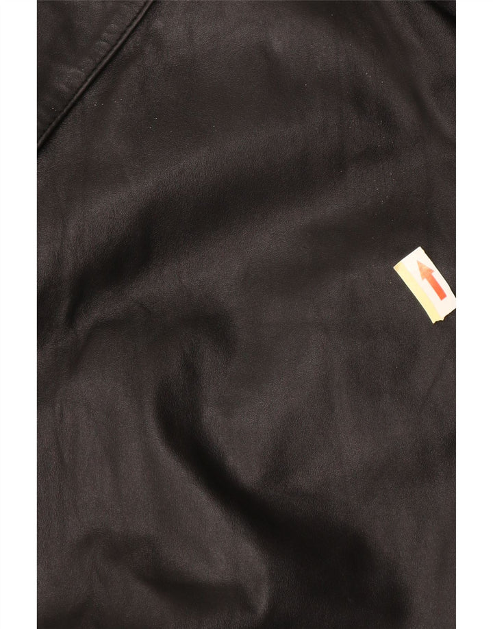 Manteau en cuir homme EU 50 grand cuir noir