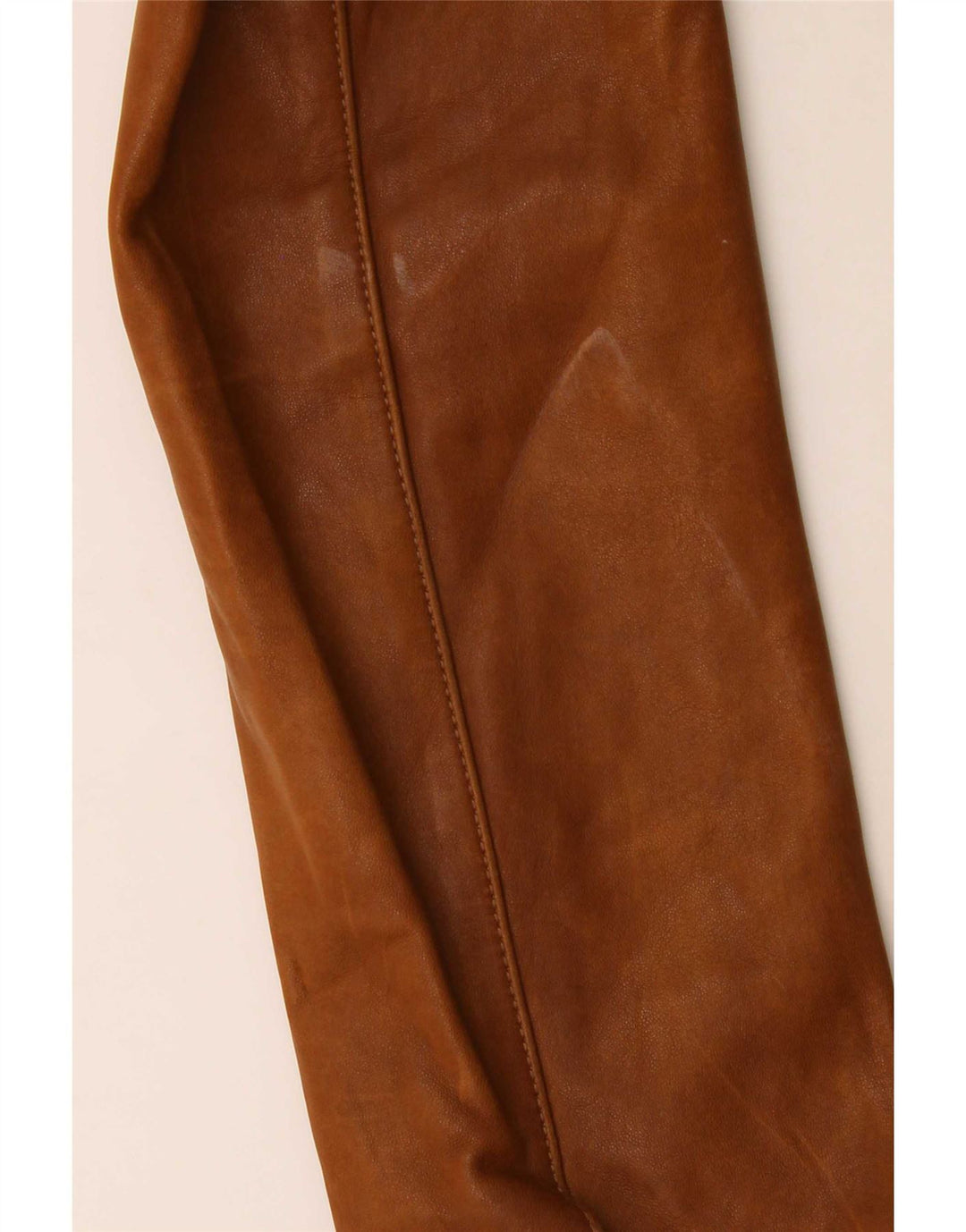 Massimo Dutti Veste blazer en cuir à 3 boutons pour femme UK 8 Small Marron