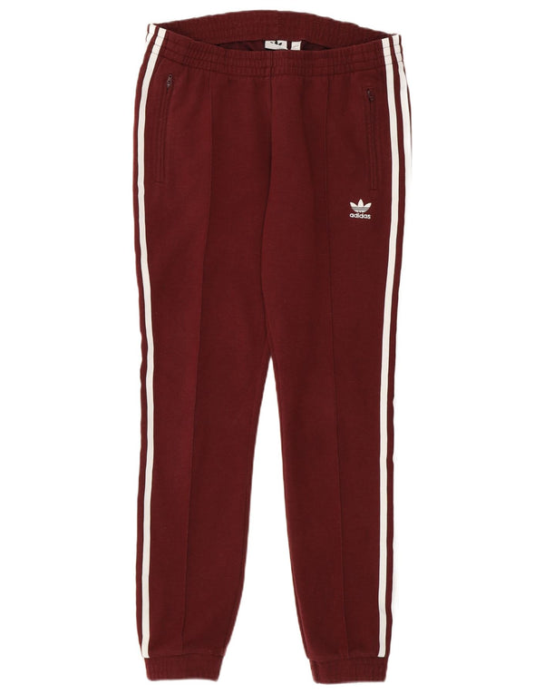 Adidas Pantalon de survêtement pour femme Joggers UK 10 Petit Polyester Bordeaux