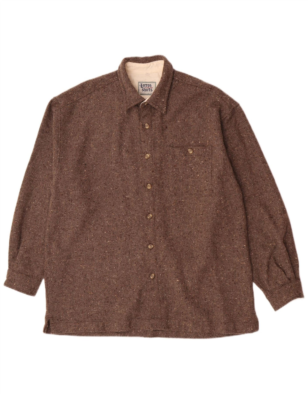 Lerros Surchemise XL Marron Acrylique Moucheté Homme