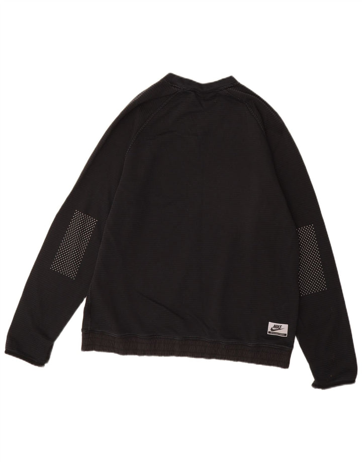 NIKE Pull-over pour hommes en coton rayé noir grand