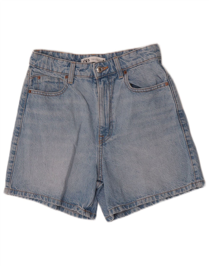 ZARA Short en jean pour femme EU 36 XS W26 Bleu