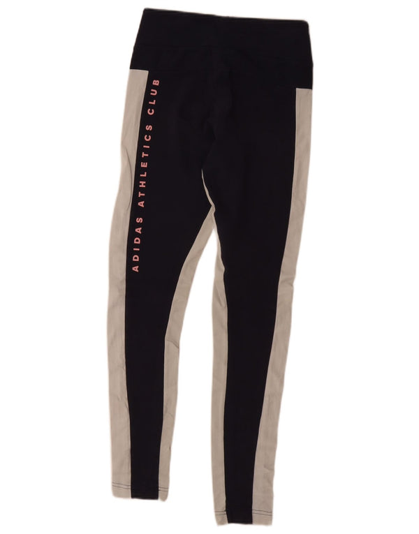 Adidas Legging graphique pour femme UK 4 XS Bleu marine Colourblock