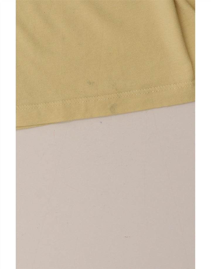Reiss T-Shirt Top Jaune Moyen Coton Homme