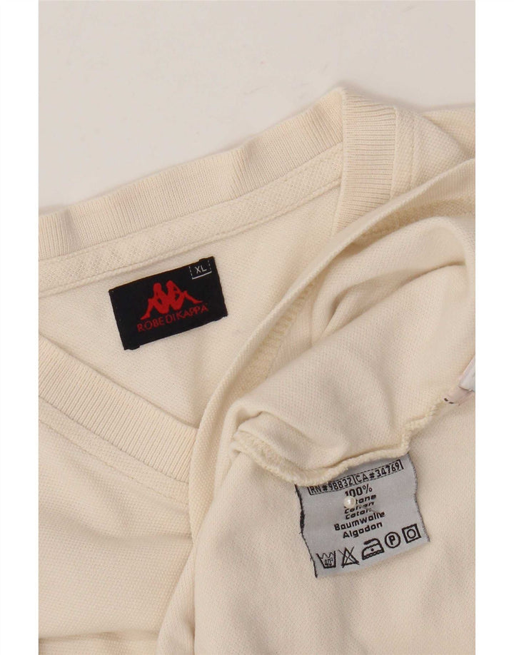 Kappa T-Shirt Homme Top XL Beige Coton
