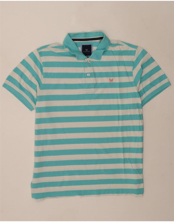 Crew Clothing Polo Homme 2XL Coton Rayé Turquoise