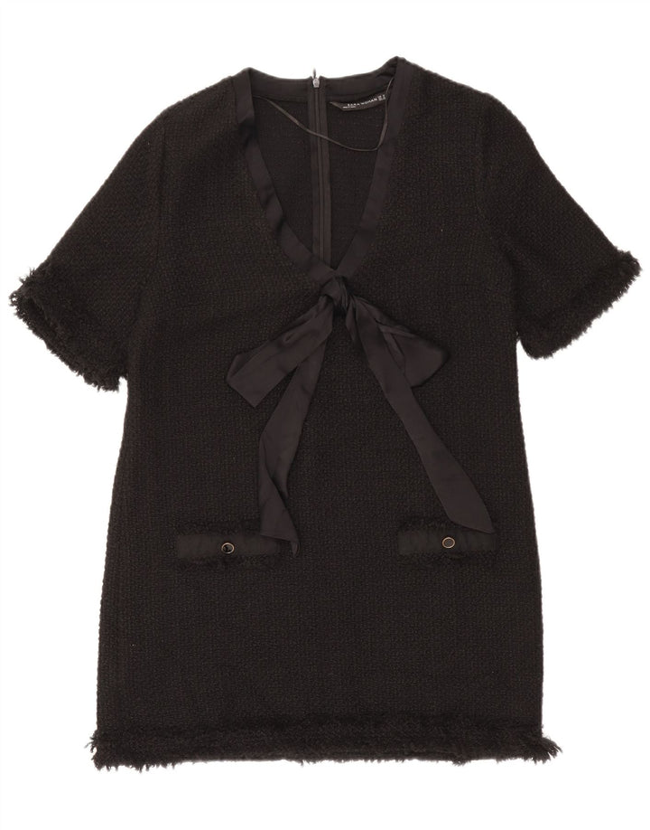 Zara Robe droite pour femme UK 12 Acrylique noir moyen