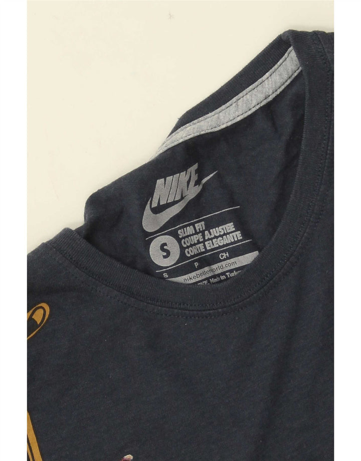Nike T-shirt coupe slim pour homme Bleu marine Taille S