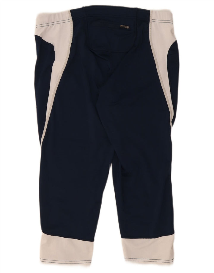 Asics Leggings Capri Femme UK 44 Polyester Bleu Marine Moyen Colorblock
