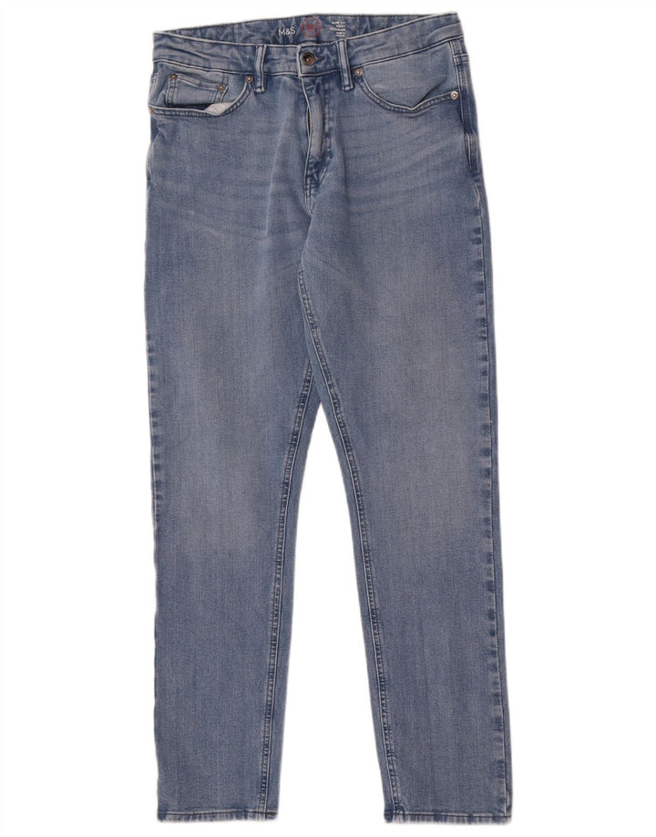 Marks & Spencer Jean Slim Regular Homme W30 L31 Bleu Coton