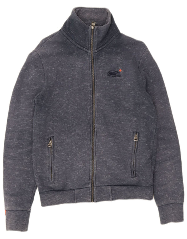 Superdry Veste de survêtement pour homme en coton moucheté petit gris