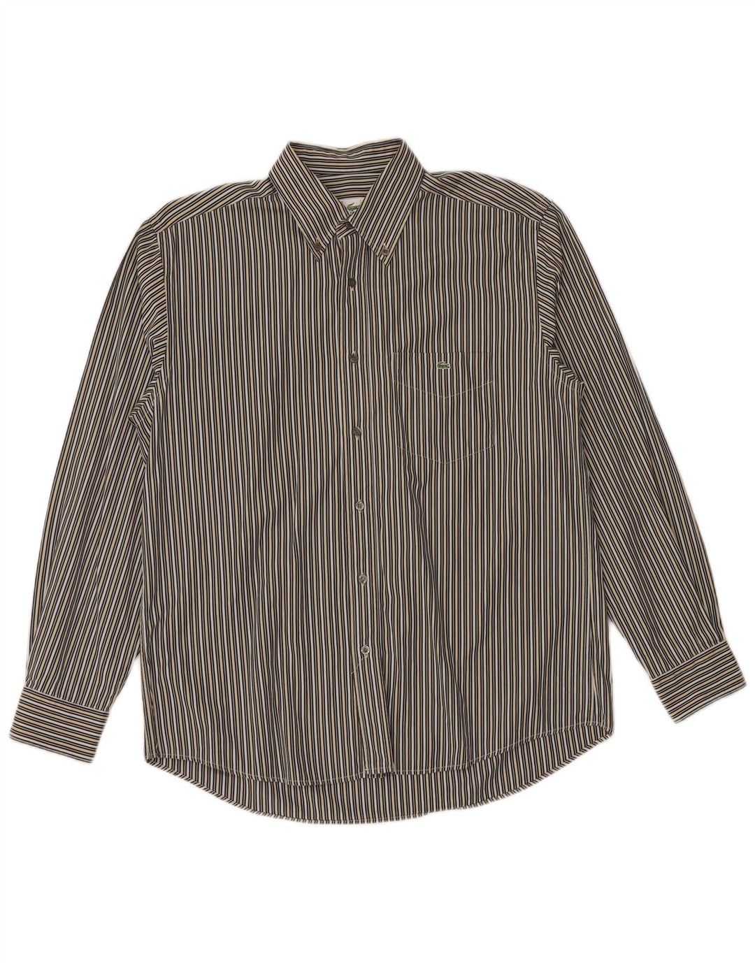 Lacoste Chemise Homme Taille 40 Moyen Multicolore Pinstripe Coton