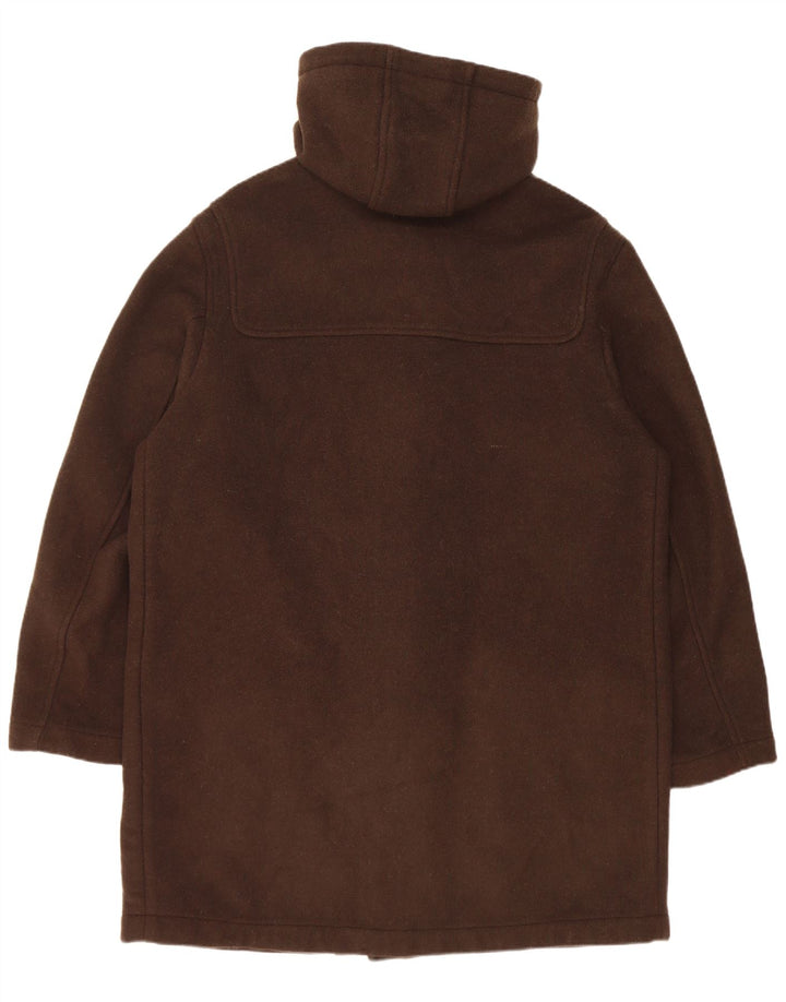 Commander Duffle Coat à capuche pour homme UK 42 XL Marron Laine