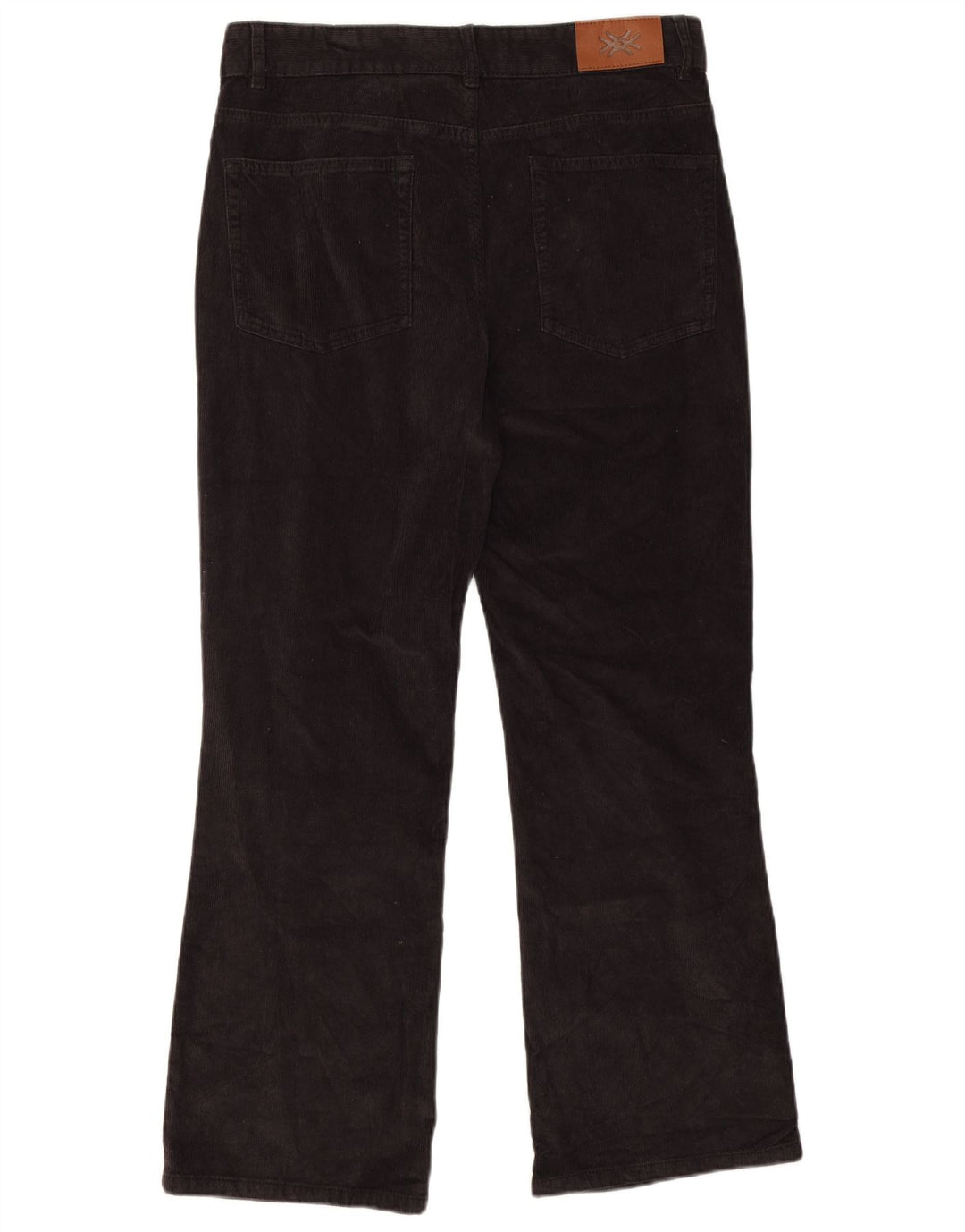 Benetton Pantalon Bootcut En Velours Côtelé Homme W32 L28 Noir