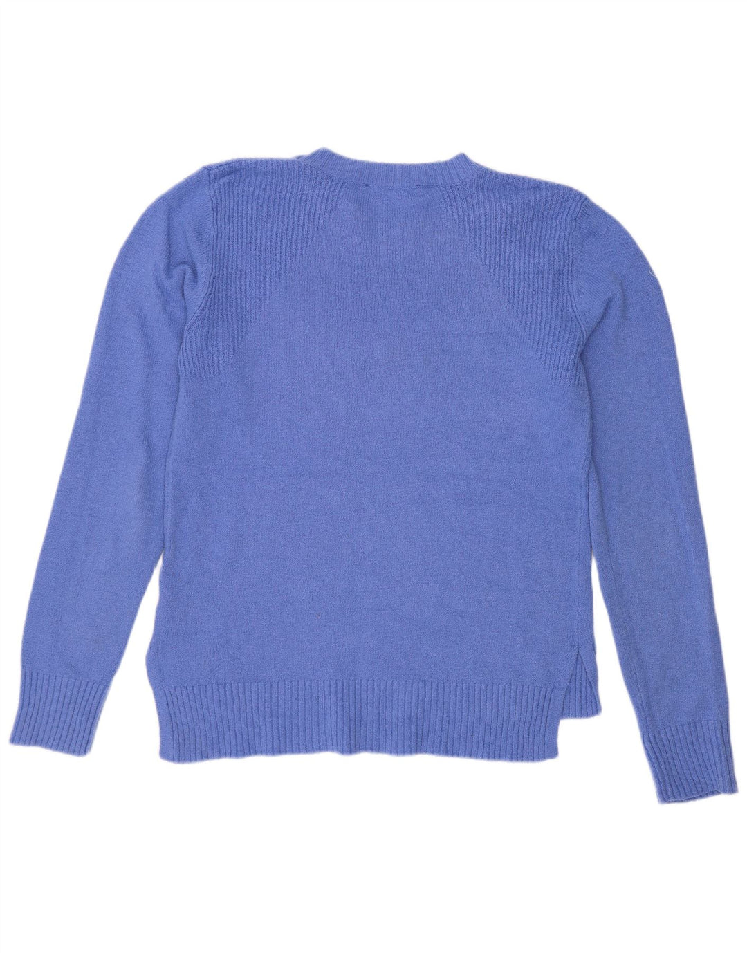 Oasis Pull à col rond pour femme UK 14 Bleu moyen Polyester