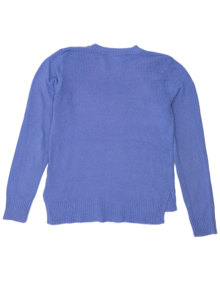 Oasis Pull à col rond pour femme UK 14 Bleu moyen Polyester