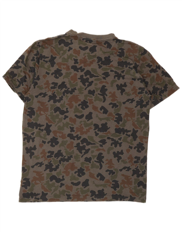 CONVERSE T-Shirt Graphique Homme Gris Moyen Camouflage
