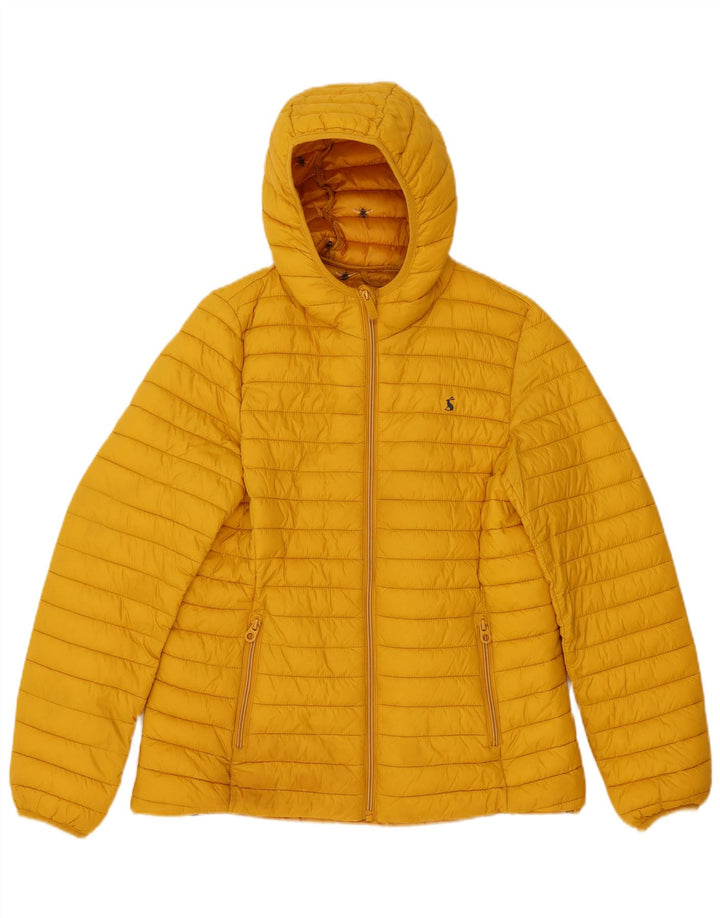 Joules Veste matelassée à capuche pour femme UK 14 Medium Jaune Polyamide