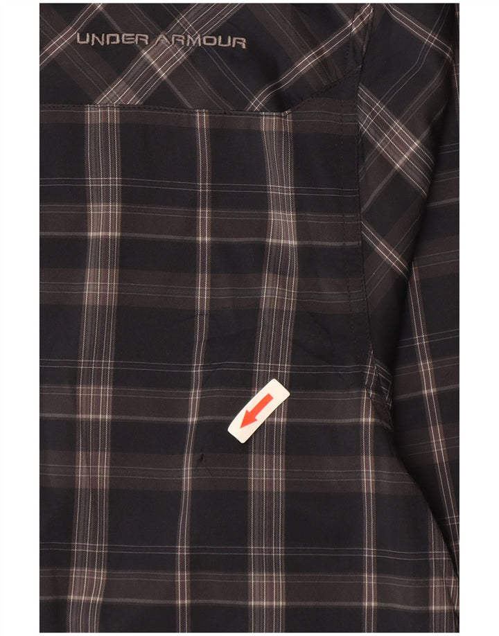 Under Armour Chemise Allseason Gear Homme Gris à Carreaux Large Polyester