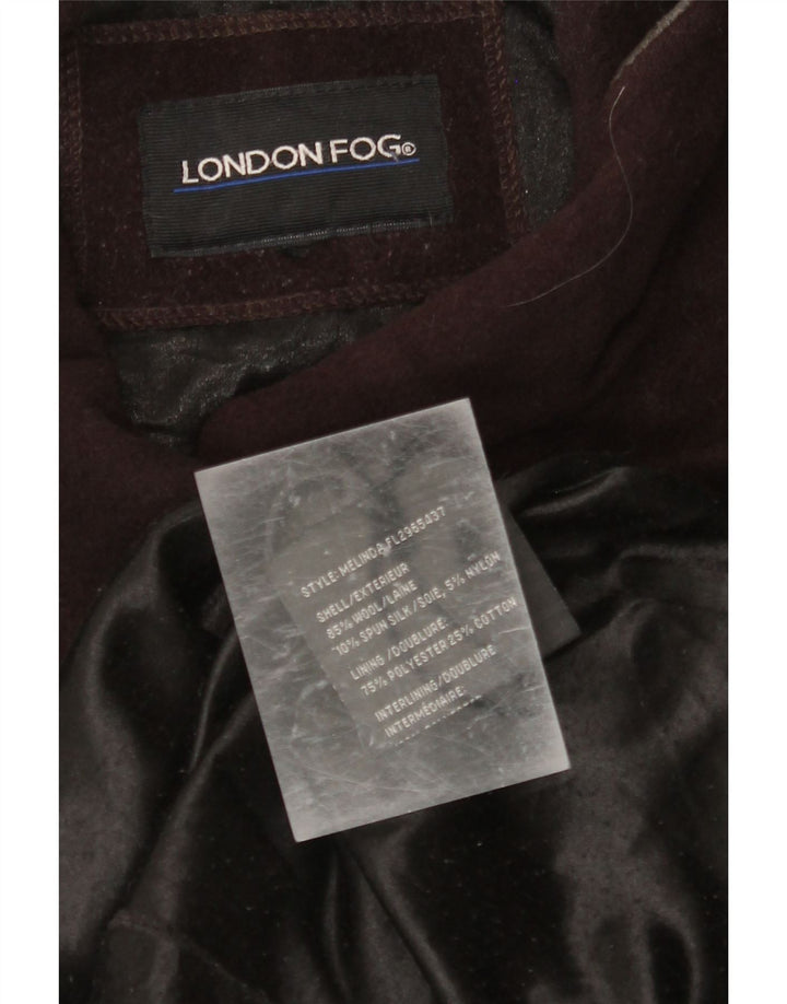 LONDON FOG Manteau Femme UK 16 Grande Laine Marron