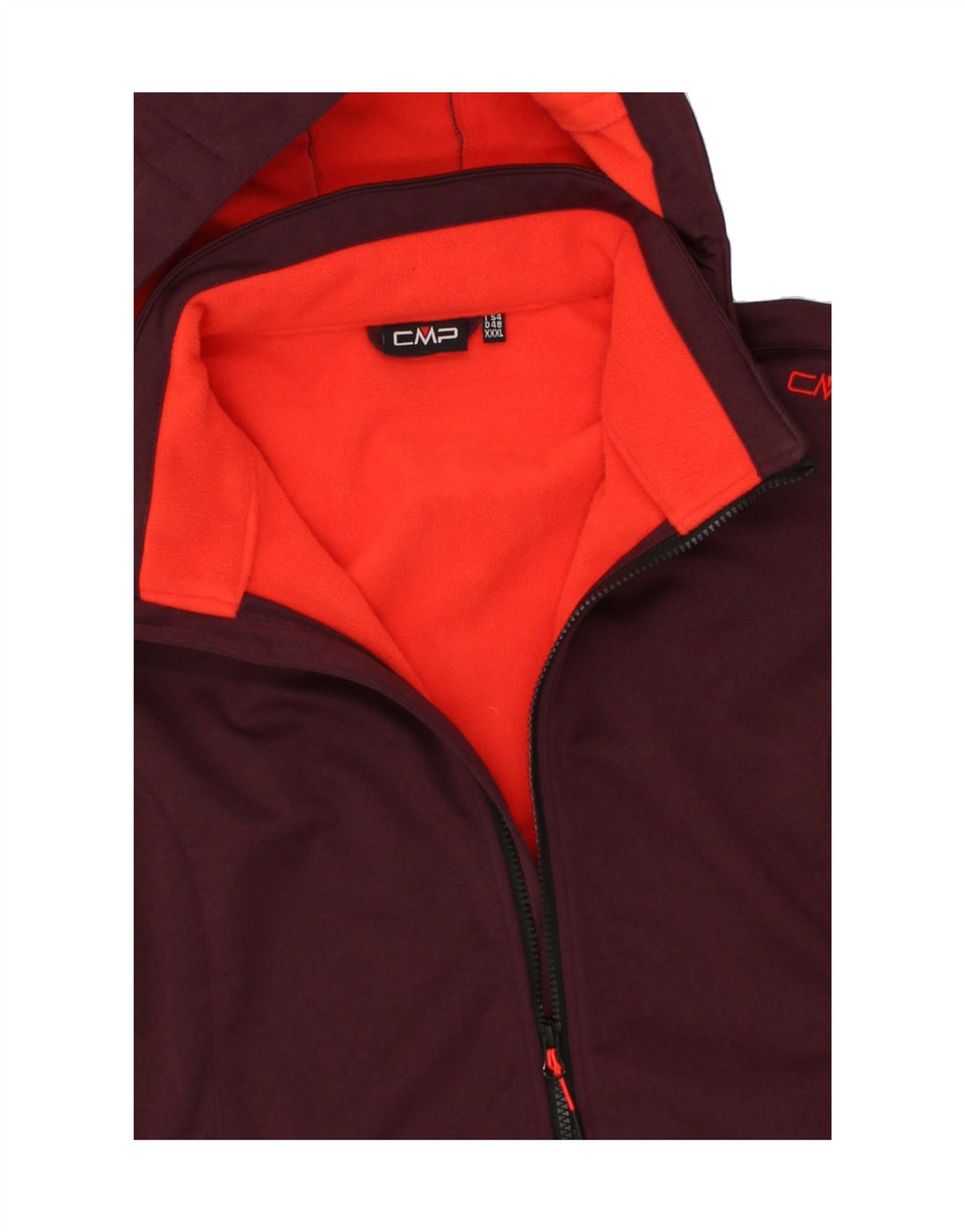 CMP Womens Hooded Tracksuit Top Jacket UK 22 3XL Maroon Polyester Vintage CMP and Second-Hand CMP from Messina Hembry 
