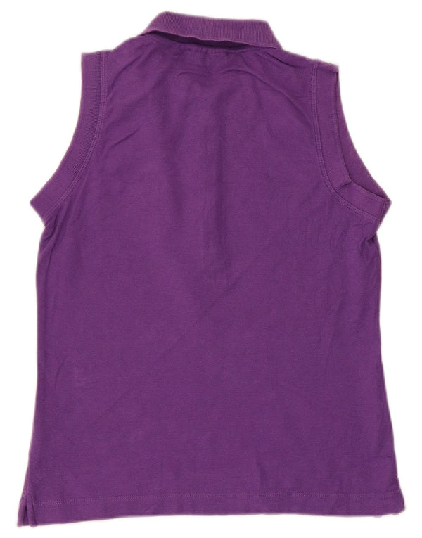 Fila Polo sans manches pour femme UK 12 Coton violet moyen
