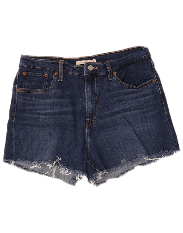 Levi's Short en Jean Taille Haute W31 Femme Bleu Moyen Coton