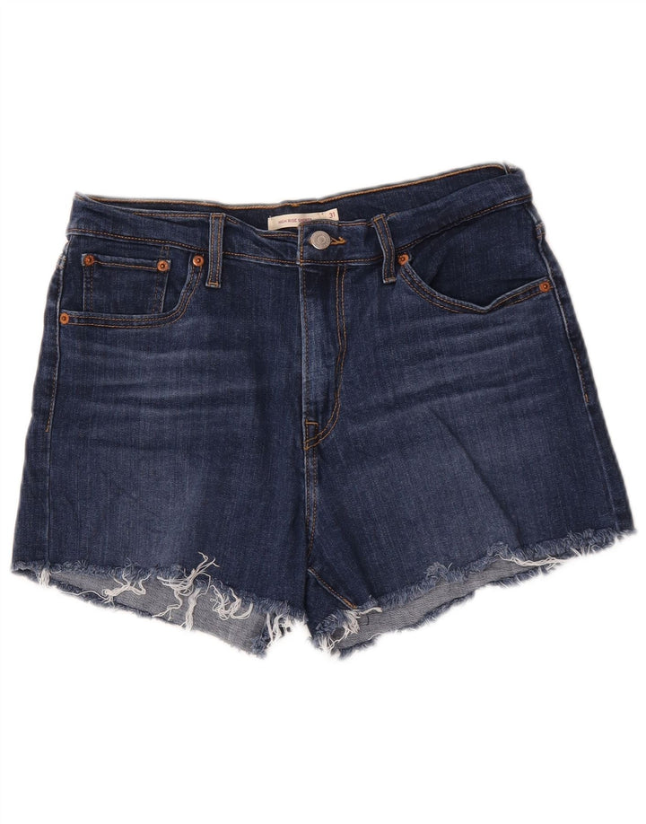 Levi's Short en Jean Taille Haute W31 Femme Bleu Moyen Coton