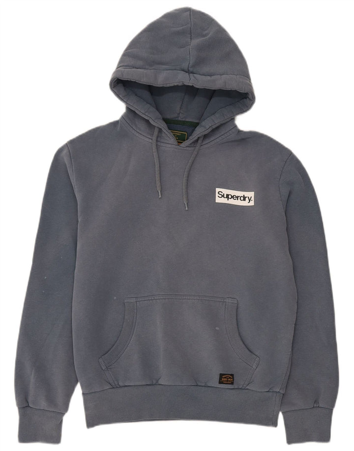 Superdry Pull à capuche pour homme en coton bleu petit