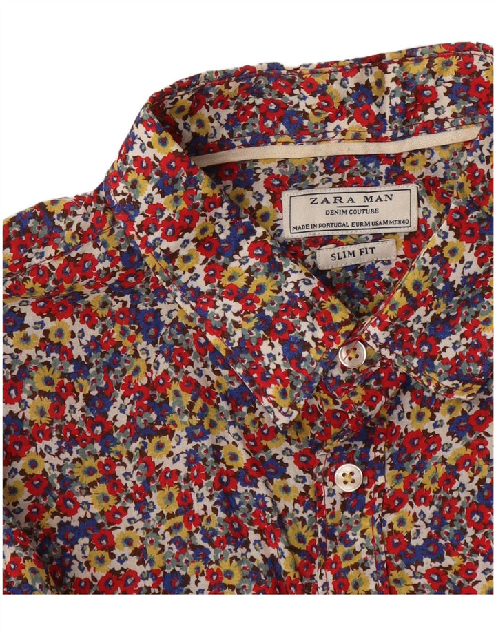 Zara Chemise Slim Fit Medium Multicolore Floral |