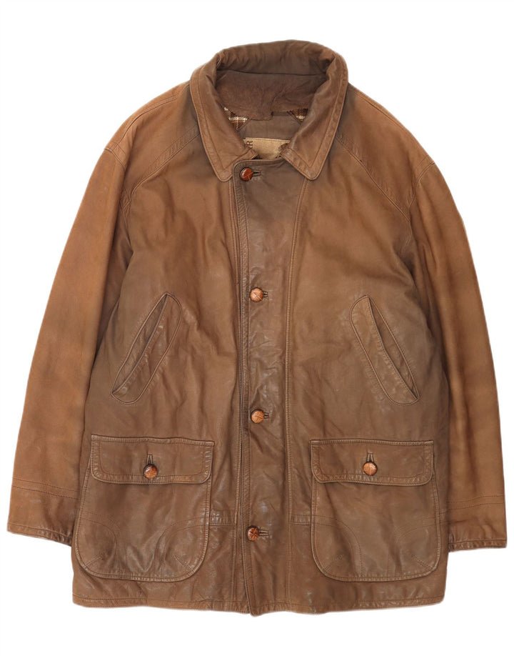 Conbipel Veste en Cuir Homme IT 52 Grand Cuir Marron