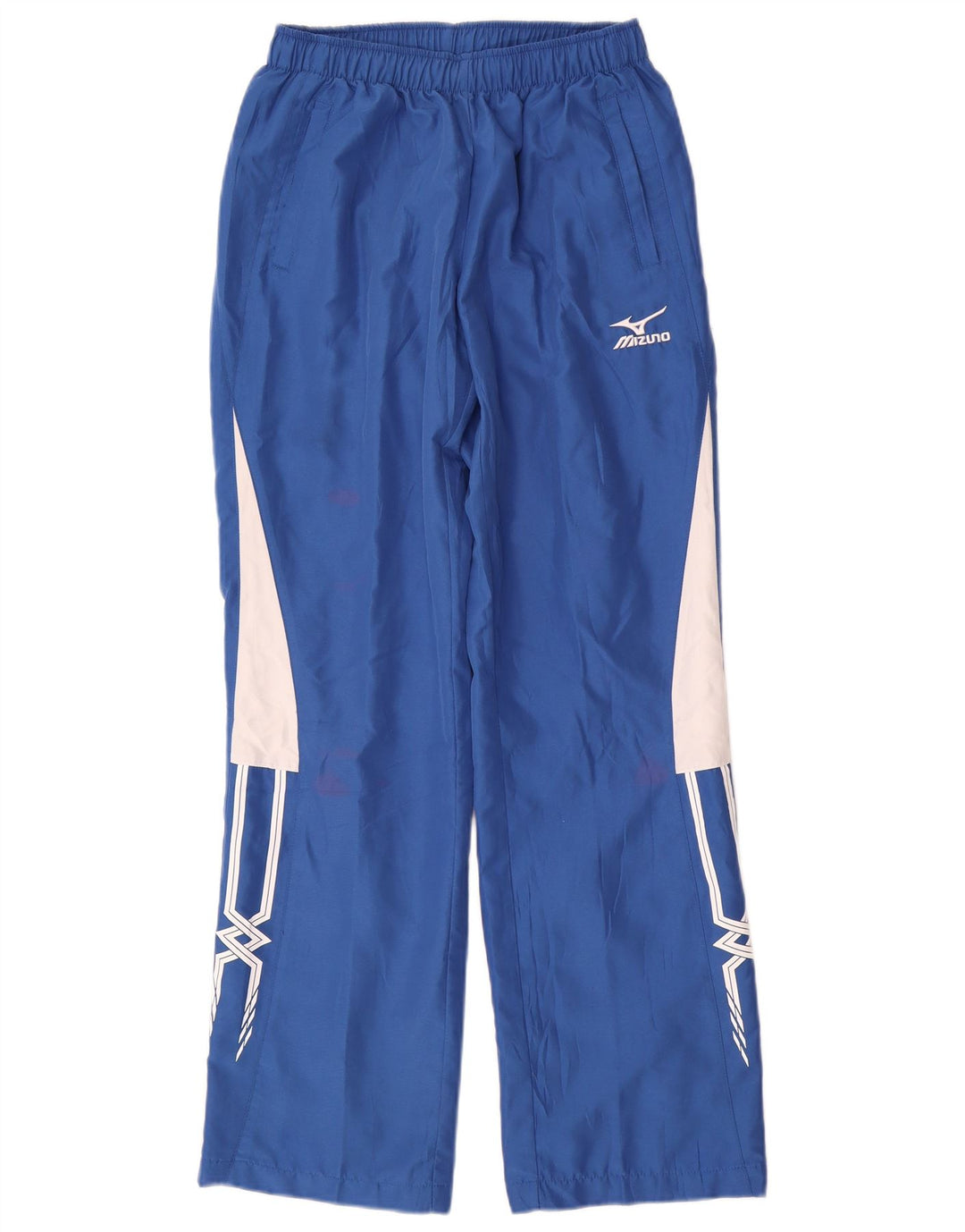 MIZUNO Pantalon de survêtement pour femme UK 10 Small Bleu Colorblock Polyester