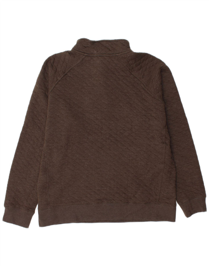EDDIE BAUER Sweat-shirt à col boutonné pour homme en coton marron moyen