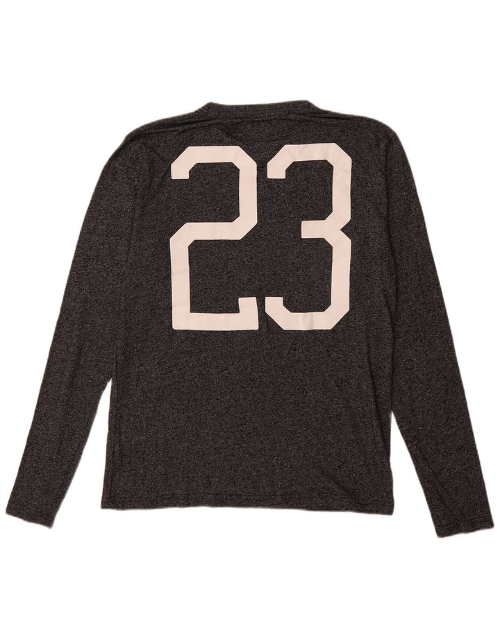 Superdry Haut Graphique à Manches Longues Homme Gris Moyen Coton