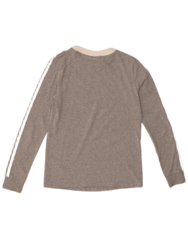 ADIDAS Haut à manches longues pour femme UK 6 XS Gris Moucheté Coton