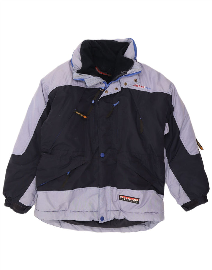 Dreamland Veste de ski à capuche pour homme UK 40 Large Bleu marine Colourblock