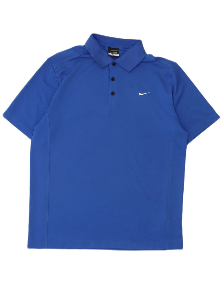 Nike Polo Dri Fit pour homme en polyester Bleu Taille L